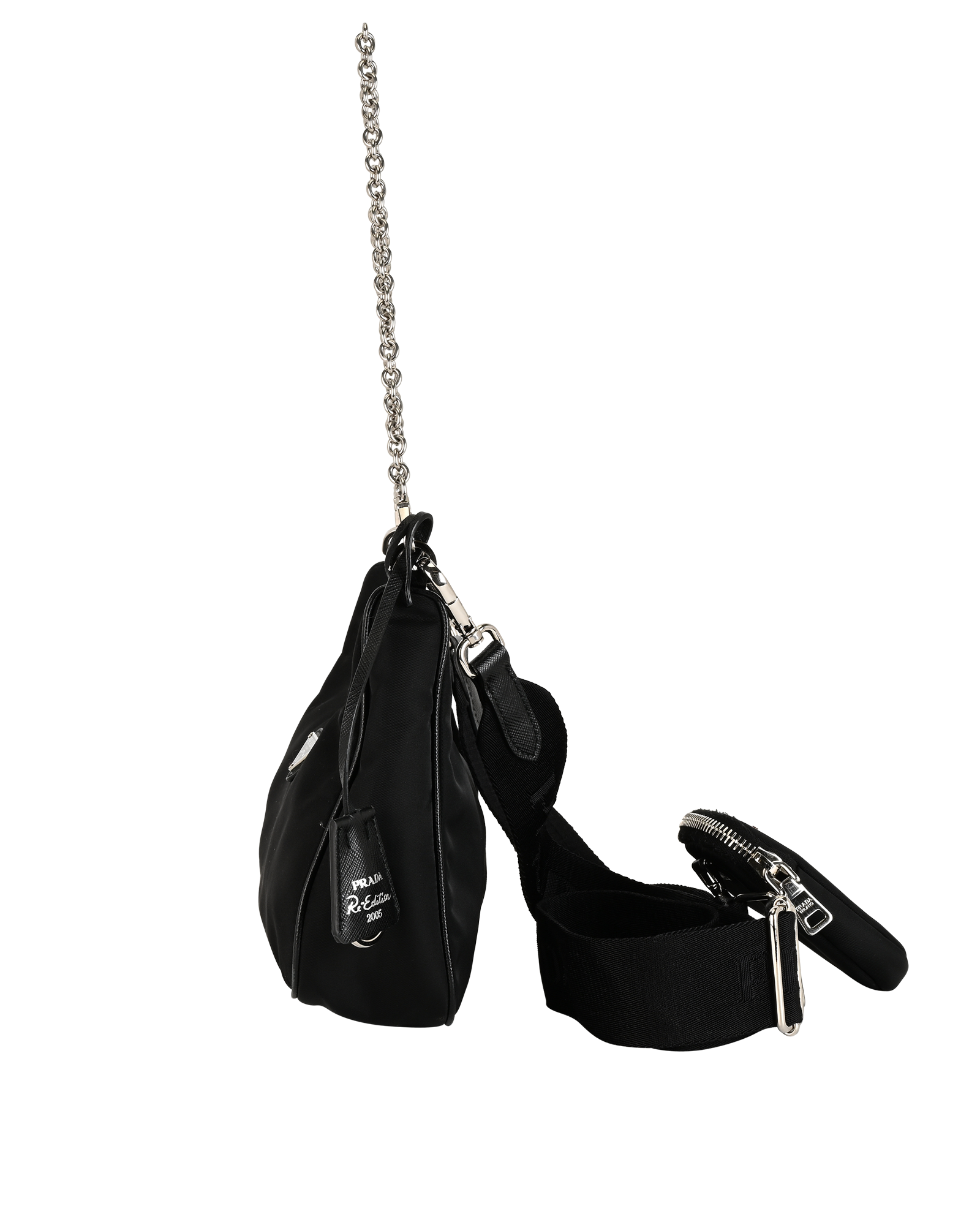 Re-Edition 2005, &pound;420, Handbags, Black, Leather/Nylon, Bottom view